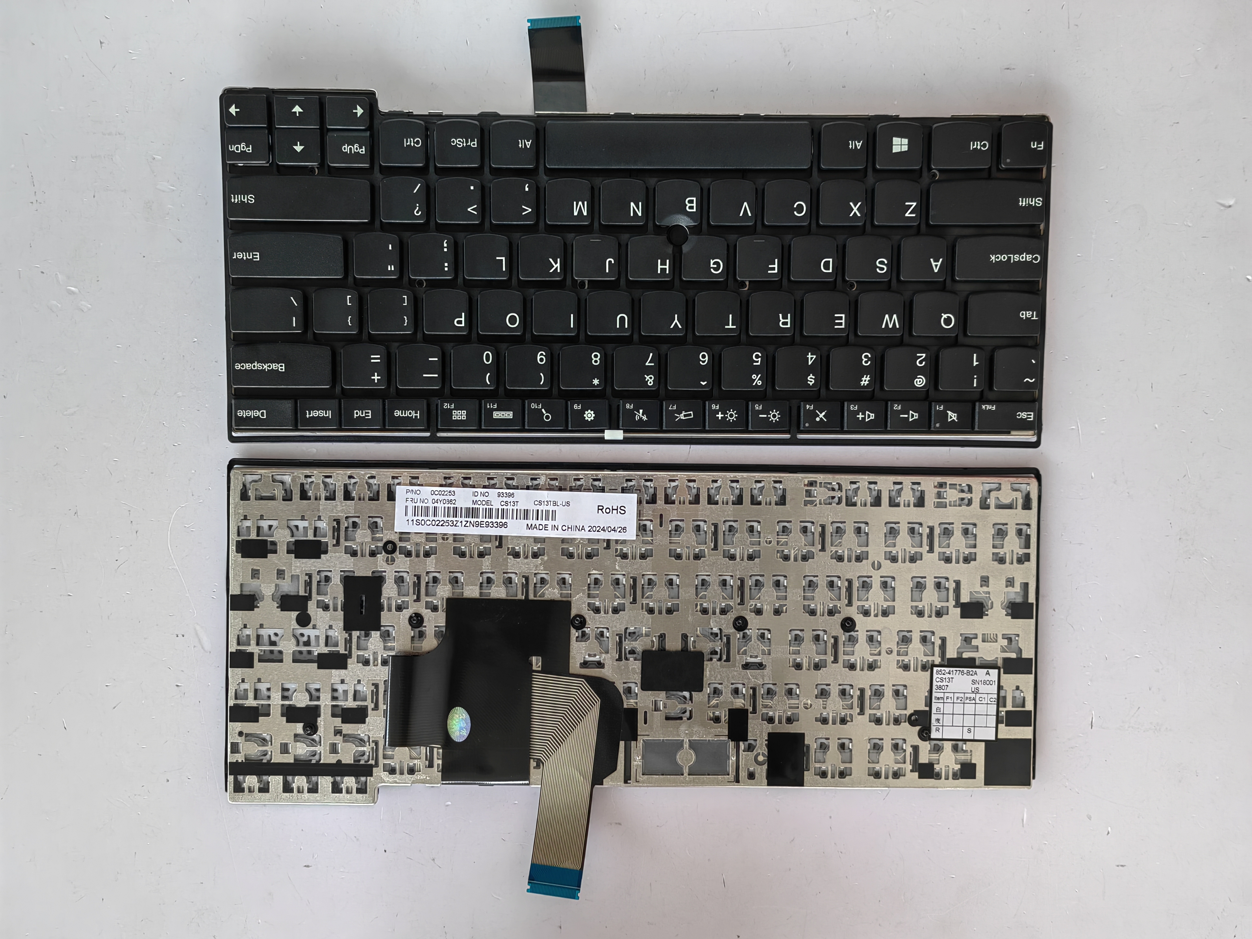 Picture of New Replacement Laptop Keyboard For IBM E431/SK full light/T440/T460/E440/T431/L440/T450/L450 BLACK FRAME BLACK With hole (OEM) US Layout